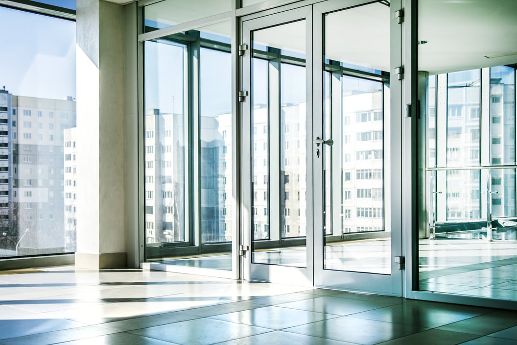 Office with Glass Wall